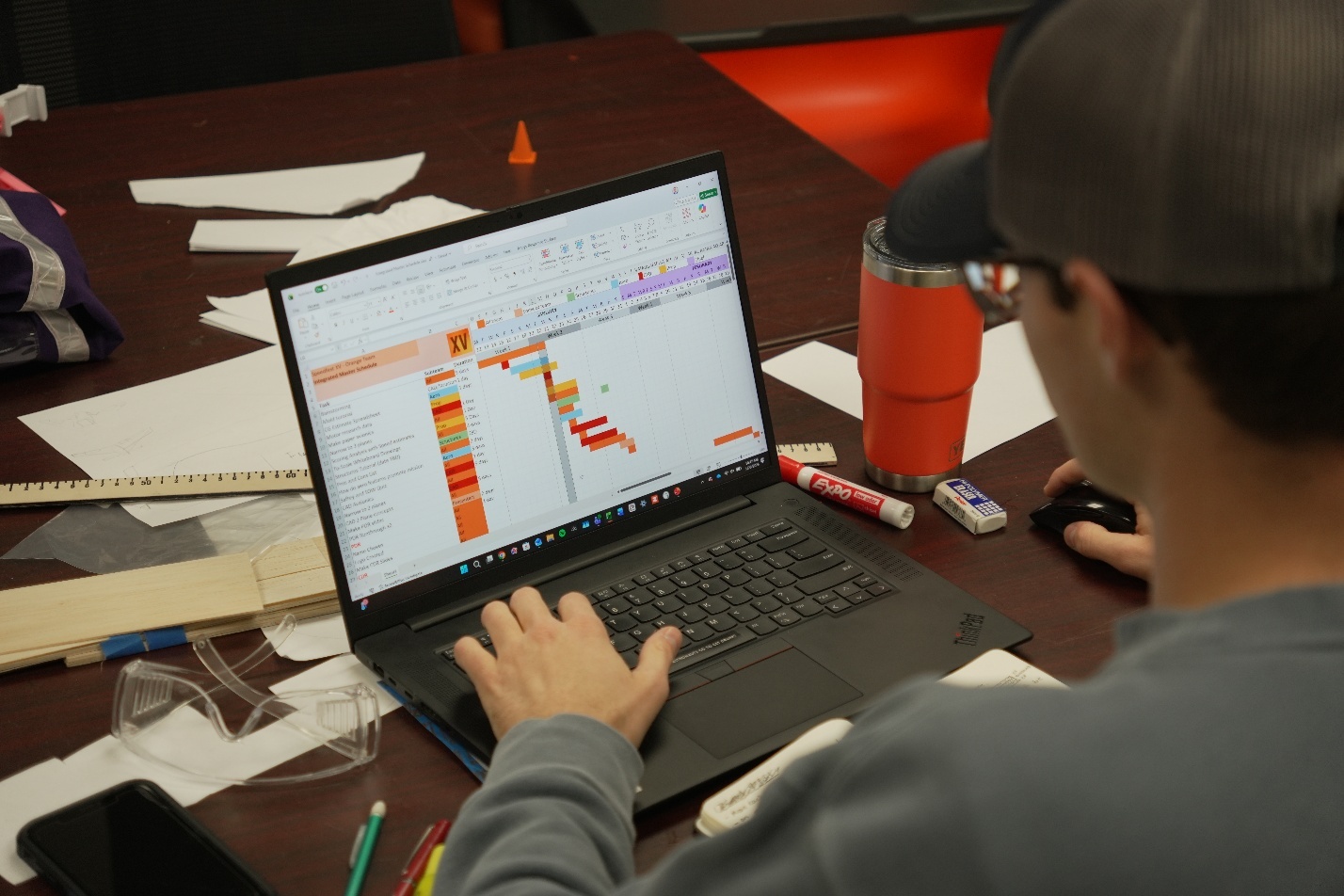 Initial full-scale drawings