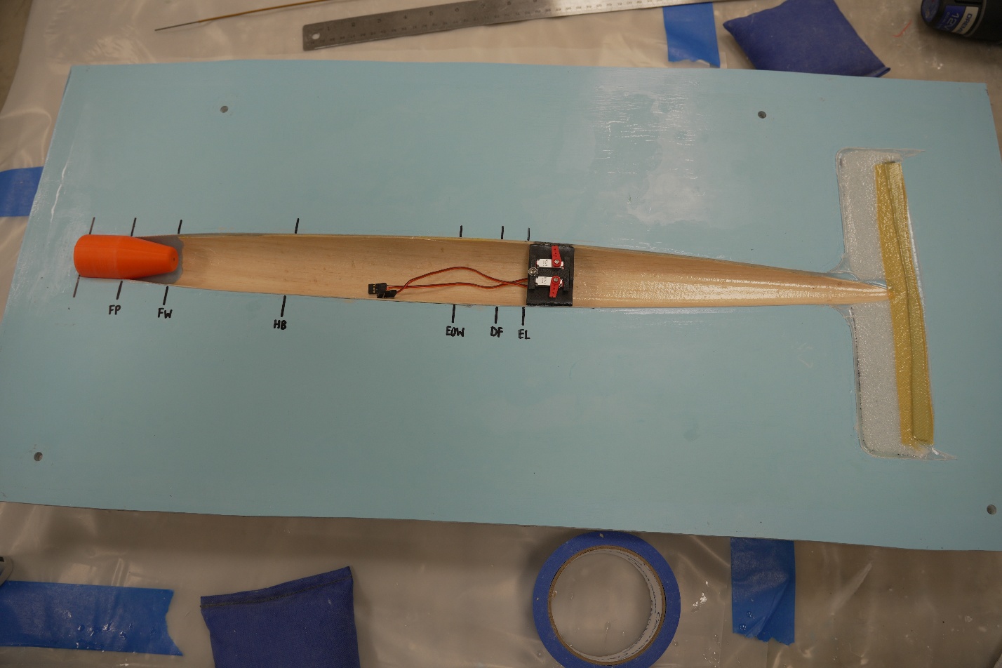Bonding internal components into fuselage