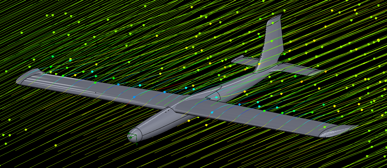 CFD visualization of low-drag profile