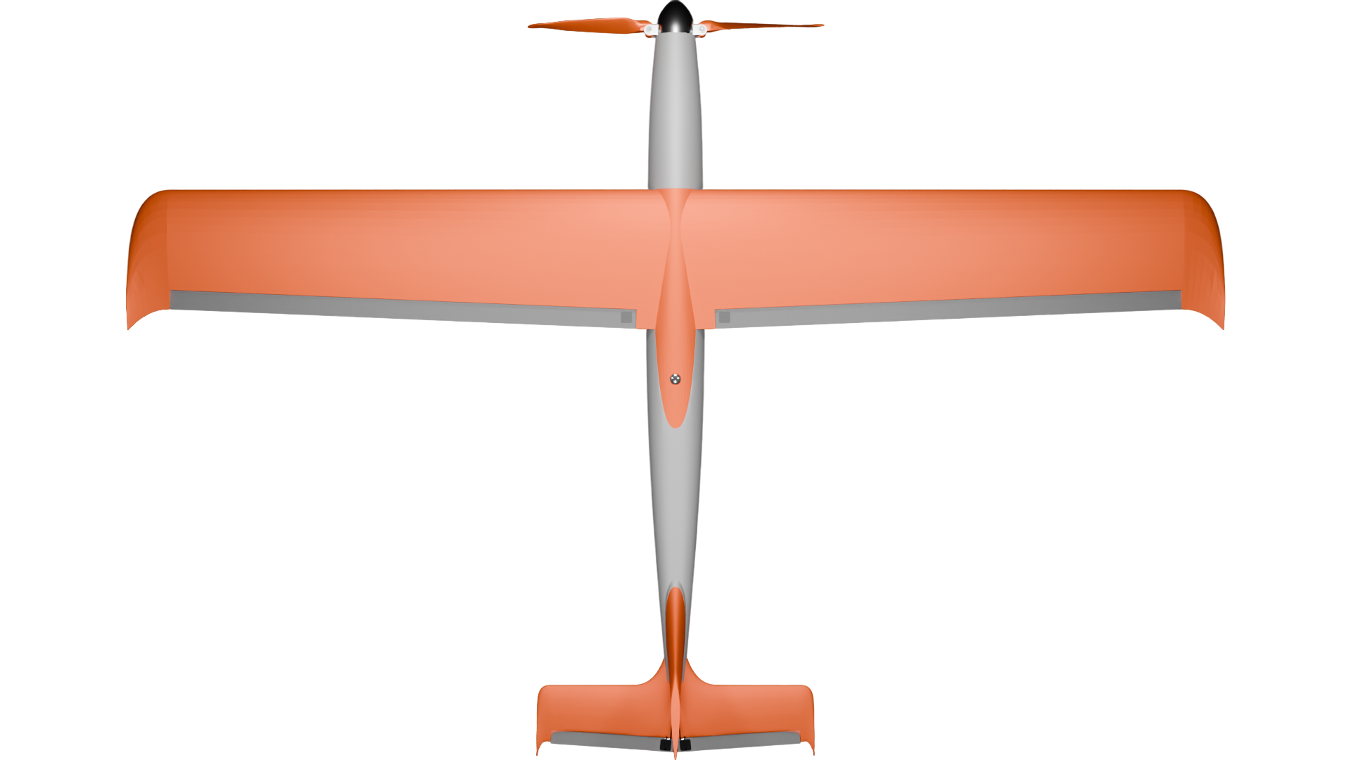 Top-down aircraft with wingspan reference