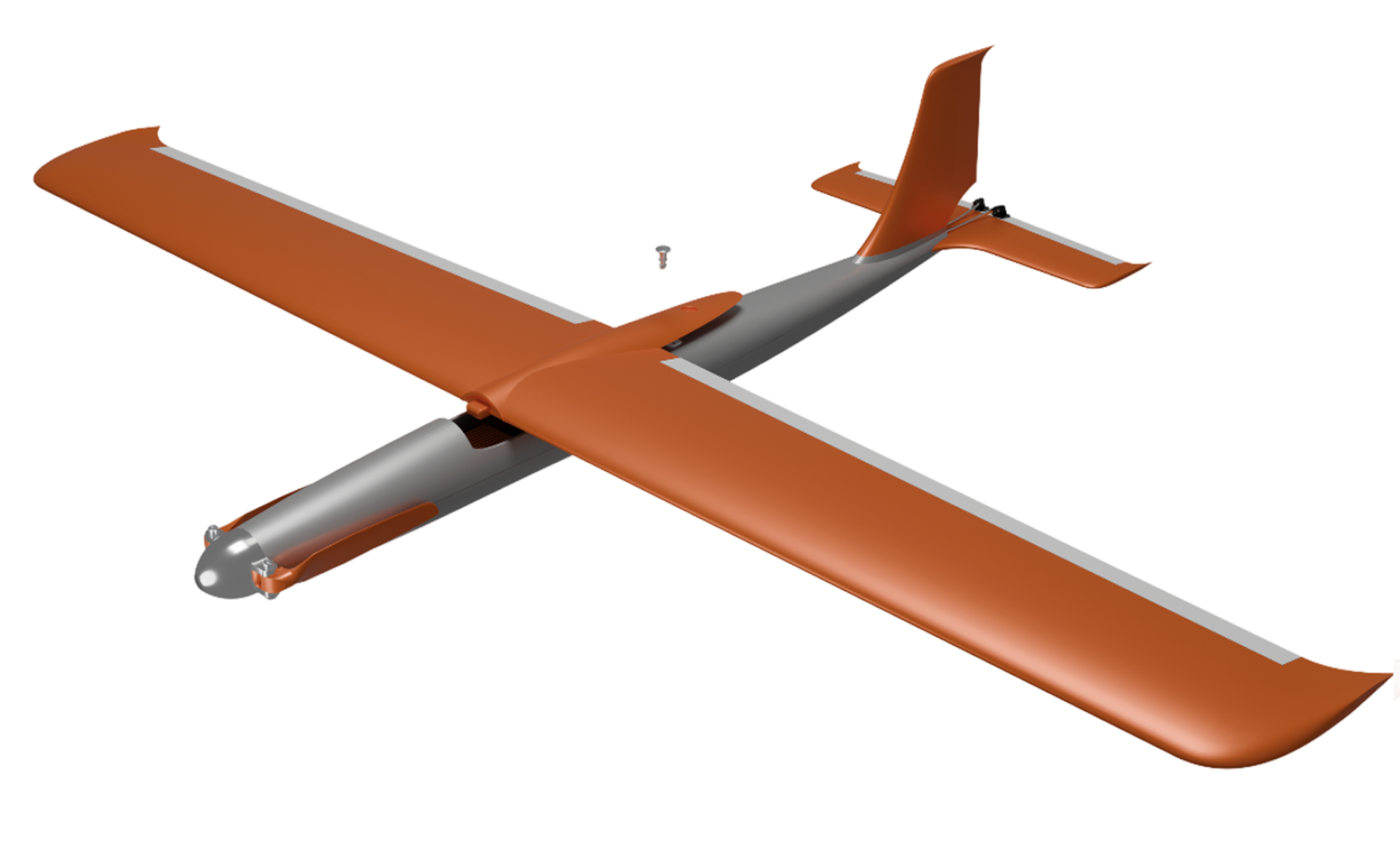 Aircraft diagram showing ailerons, rudder, and split elevators